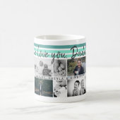 6 Foto Collage Wir Liebe Sie Papa Vater Kinder Kaffeetasse (Mittel)