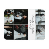 6 Foto Custom Wedding Collage mit Namen Magnet (Horizontal)