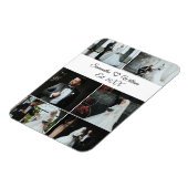 6 Foto Custom Wedding Collage mit Namen Magnet (Linke Seite)