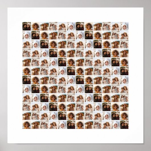 6 Foto-Diagonal-Maximalist-Muster Poster (Vorne)