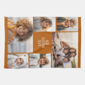 6 Foto - Farbhintergrund - Weißer Text Geschirrtuch (Horizontal)