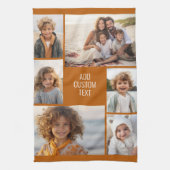 6 Foto - Farbhintergrund - Weißer Text Geschirrtuch (Vertikal)