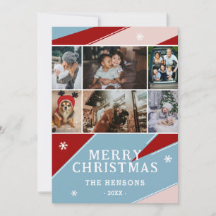 6 Foto Farbige Streifen Familie Frohe Weihnachten 