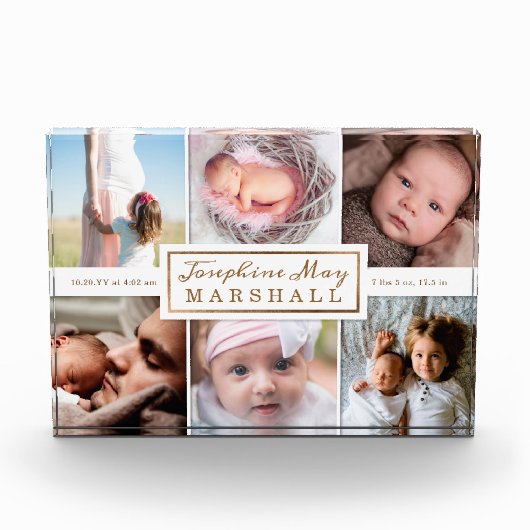 6 Foto Frame Collage Neugeborenes Baby (Vorderseite)