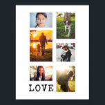 6 Foto-Frame-Collage Poster<br><div class="desc">6 Fotos in unterschiedlicher Ausrichtung,  passen "Liebe" an jedes kurze Wort oder jede Abkürzung an.</div>