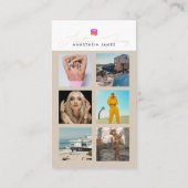 6 Foto Füttre QR-Code für soziale Medien Visitenkarte (Rückseite)