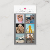 6 Foto Füttre QR-Code für soziale Medien Visitenkarte (Rückseite)