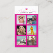 6 Foto Füttre QR-Code für soziale Medien Visitenkarte (Rückseite)