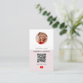 6 Foto Gefüttert Grid Vlogger Channel QR Code Visitenkarte (Stehend Vorderseite)