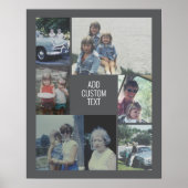 6 Foto - grauer Hintergrund - weißer Text Poster (Vorne)