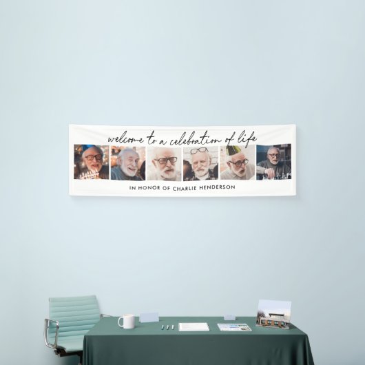 6-Foto-handgeschriebene Script-Feier zum Leben Banner (Messeveranstaltung)