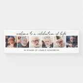 6-Foto-handgeschriebene Script-Feier zum Leben Banner (Horizontal)