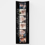 6-Foto-handgeschriebene Script-Feier zum Leben Banner (Vertikal)