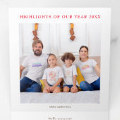 6 Foto im Jahr der Überprüfung Festivals Newslette Dreifach Gefaltete Urlaubskarte (Innen Erste Seite)