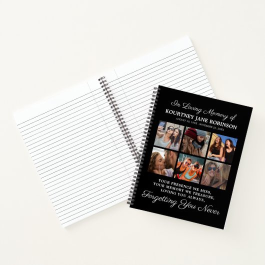 6 Foto in Love Memory Guest Book Notizblock (Innenseite)