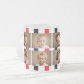 6 Foto Initiale Name Schwarz Rot Mattglastasse (Vorderseite Links)