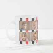 6 Foto Initiale Name Schwarz Rot Mattglastasse (Links)