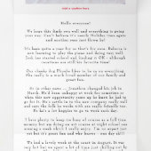 6 Foto Jahr in View Festival Newsletter Square Rot Dreifach Gefaltete Urlaubskarte (Innenseite Mitte)