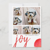 6 Foto Joy Frohe Weihnachten Minimal Wasserfarbe r (Vorderseite)