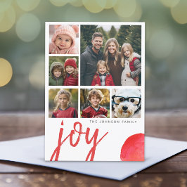 6 Foto Joy Frohe Weihnachten Minimal Wasserfarbe r