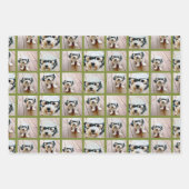 6 Foto-Kollagengitter - Rot-Grün-Gold Geschenkpapier Set (Vorderseite 3)