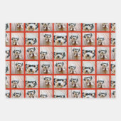 6 Foto-Kollagengitter - Rot-Grün-Gold Geschenkpapier Set (Vorderseite 2)