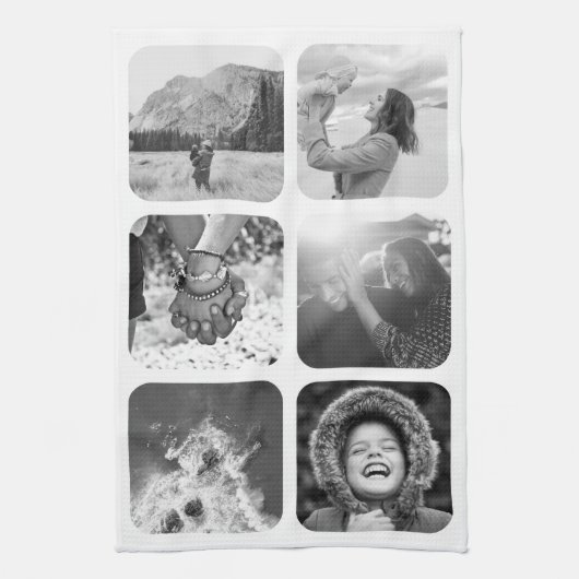 6 Foto Küchenhandtuch Vorgeschirr Rundrahmen Geschirrtuch (Vertikal)