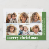 6 Foto-Offset - Frohe Weihnachten in Fettschrift - (Vorderseite)