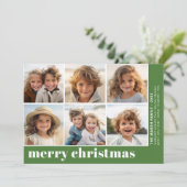 6 Foto-Offset - Frohe Weihnachten in Fettschrift - (Stehend Vorderseite)