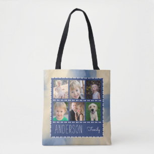 6 Foto-Rahmen-Familien-Collage personalisiert Tasche