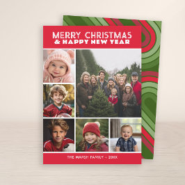 6 Foto Retro Strip Weihnachten Roter Frieden und L