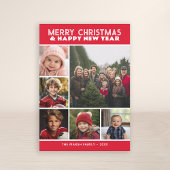 6 Foto Retro Strip Weihnachten Roter Frieden und L