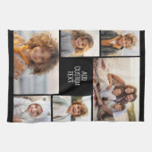 6 Foto - schwarzer Hintergrund - weißer Text Geschirrtuch (Horizontal)