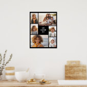 6 Foto - schwarzer Hintergrund - weißer Text Poster (Küche)