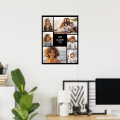 6 Foto - schwarzer Hintergrund - weißer Text Poster (Heimbüro)
