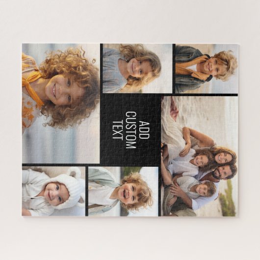 6 Foto - schwarzer Hintergrund - weißer Text Puzzle (Horizontal)