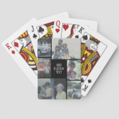 6 Foto - schwarzer Hintergrund - weißer Text Spielkarten (Rückseite)