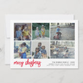 6 Foto Script Frohe Weihnachten - White Border Til (Vorderseite)