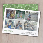 6 Foto Script Frohe Weihnachten - White Border Til