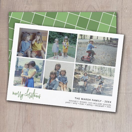 6 Foto Script Frohe Weihnachten - White Border Til