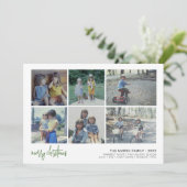 6 Foto Script Frohe Weihnachten - White Border Til (Stehend Vorderseite)