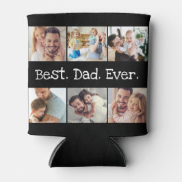 6 Foto Spaß Bester Vater je Collage Schwarz und We Dosenkühler