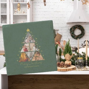 6 Foto-Tannen-Weihnachtskarte Steinuntersetzer