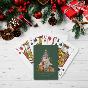 6 Foto-Tannenbaum-Form Weihnachts-Memory-Spiel Spielkarten