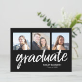 6 Foto Trendy Abschluss Ankündigung (Stehend Vorderseite)