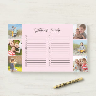 6 Foto- und Familienname-individualisierte liniert Post-it Klebezettel