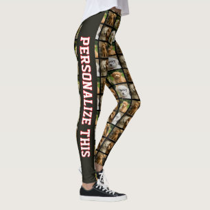 6 Foto- und Textvorlage Personalisierte Collage  Leggings