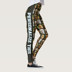 6 Foto- und Textvorlage Personalisierte Collage Leggings