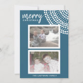 6 Foto Urlaubssnowflakes - Blaue Urlaubskarte (Vorderseite)