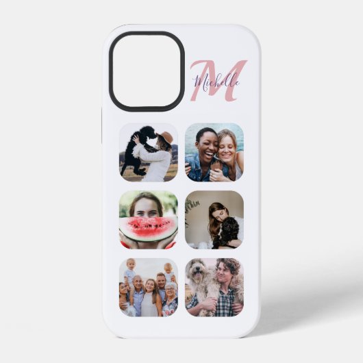 6 Foto-Vorlage Monogramm iPhone Hülle (Rückseite)